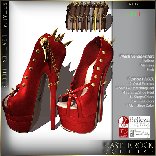 :KR: Retalia Heels - Red (Add Me)