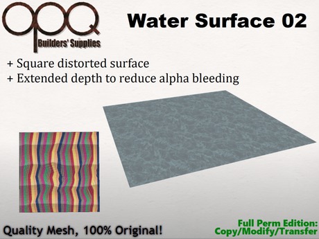 Second Life Marketplace - Square water surface mesh - OPQ Water Surface 02