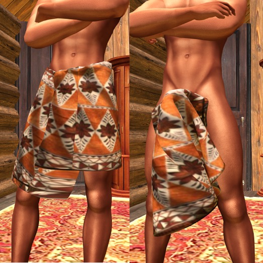 Body Wrapped Towel Man stripable Sarong