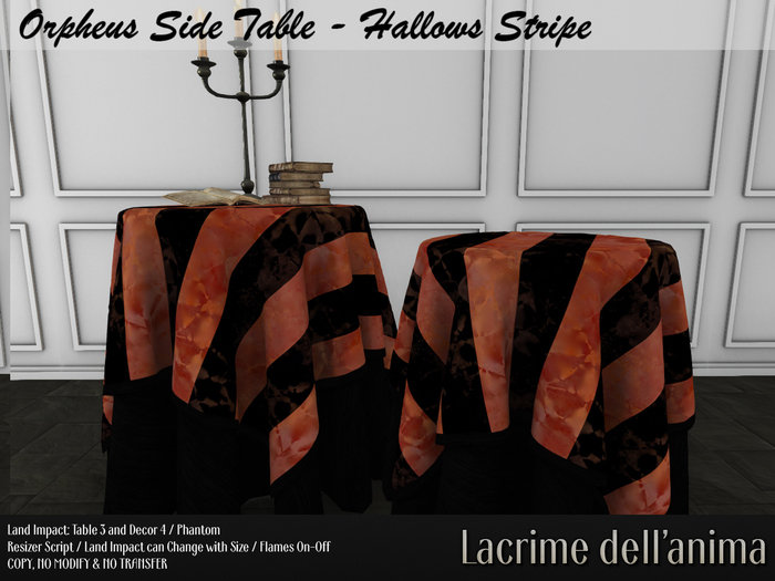 Orpheus Side Table - Hallows Stripe