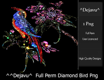 ^^Dejavu^ Full Perm Diamond Bird Png