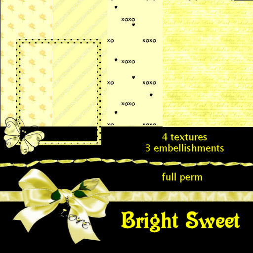 ~TJ~  Bright Sweet - Lovely Yellow Shades Texture Set