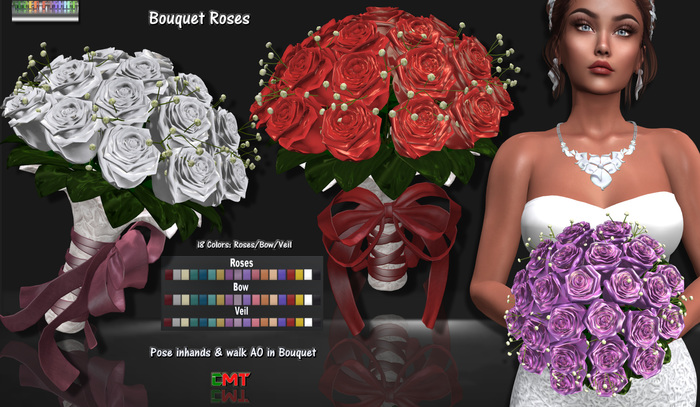 R.F. - *Bouquet Roses w/hud, resize & pose