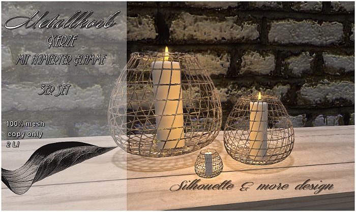 Metallkorb silber-dkl.