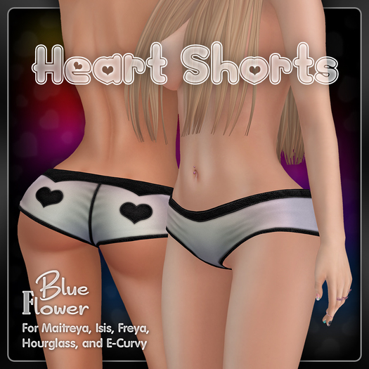 Blue Flower - Heart Shorts Fatpack