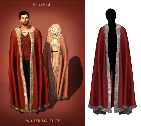 (Stitched) Hakon Cloak - Red