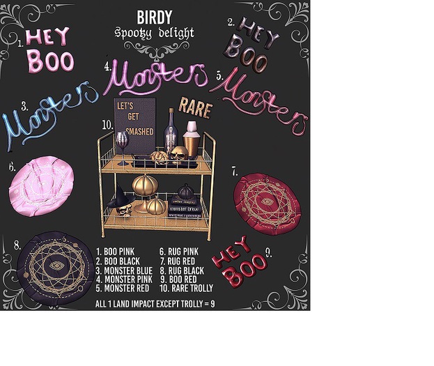 6.Birdy - Spooky Delight - Rug - Pink