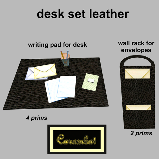 desk set - leather