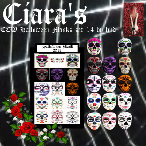 CCW Halloween Masks set 14 faces by hud 