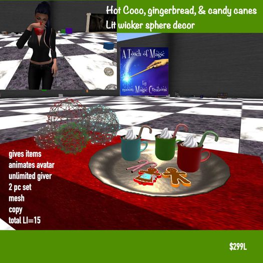 Hot coco,gingerbread cookies,Candy Cane & decor-crate