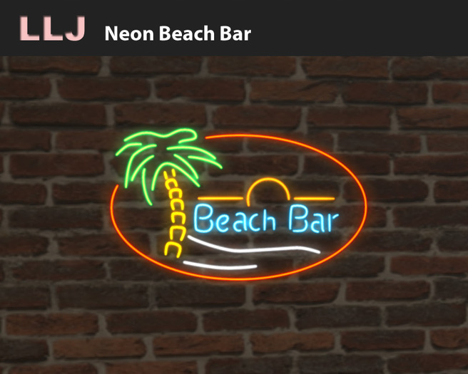 LLJ Neon Beach Bar