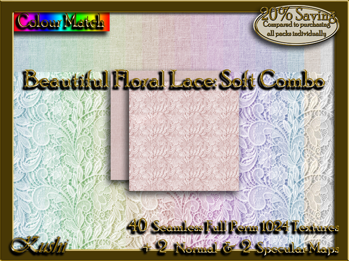 Beautiful Floral Lace Soft Combo Textures