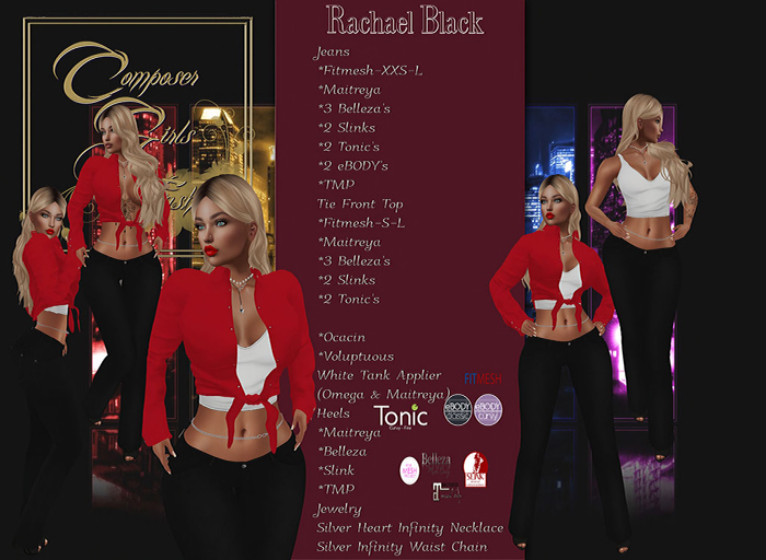 !CGF-*Rachael Black* Complete Jeans Outfit