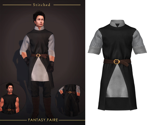 (Stitched) Gerren Tunic - Black