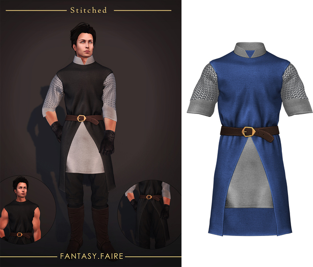 (Stitched) Gerren Tunic - Blue