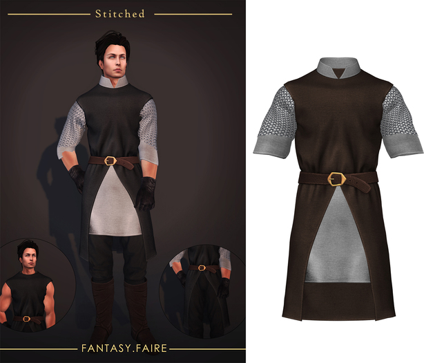 (Stitched) Gerren Tunic - Brown