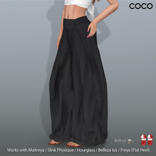 *COCO*_ExtremeWideLegTrousers_Black