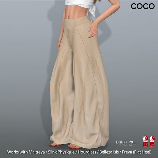 *COCO*_ExtremeWideLegTrousers_Beige
