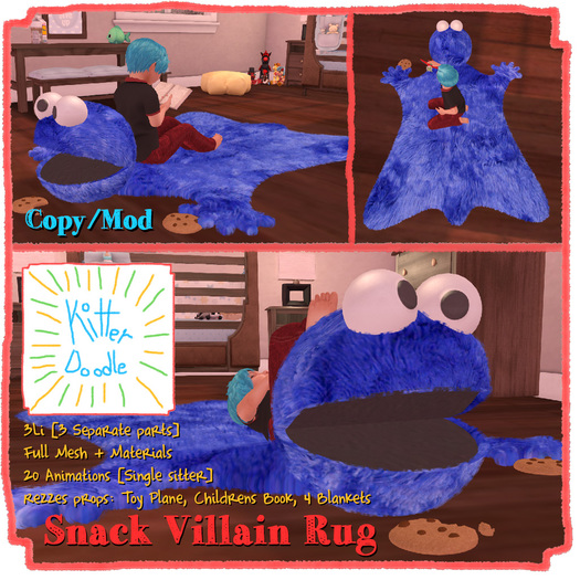[KitterDoodle] Snack Villain Rug
