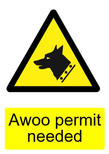 Awoo permit sign