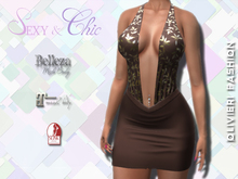 JENNIFER DRESS - BROWN