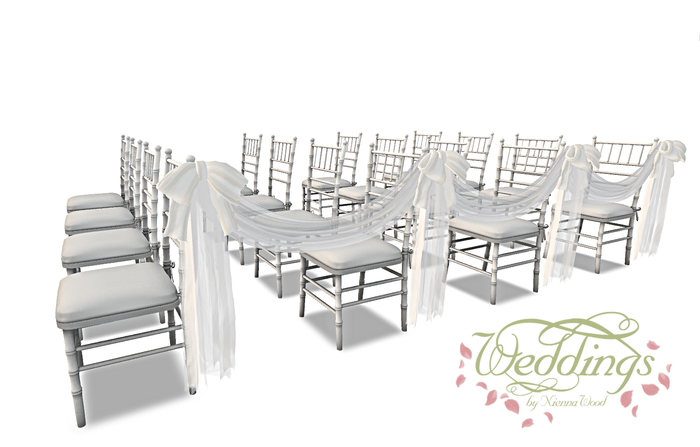 Basic wedding or event chairs with drapes - Copy & Mod