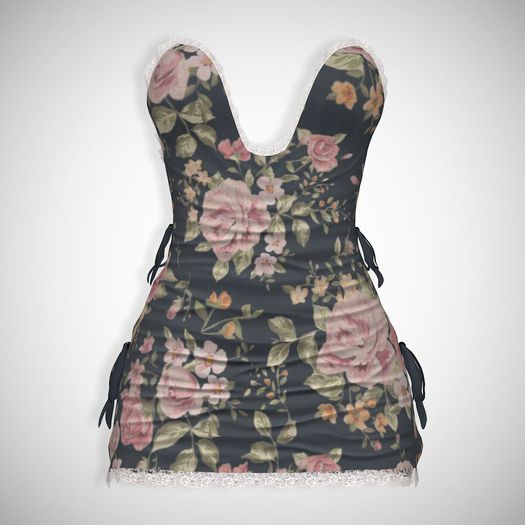 ChicModa // Roxanne Dress // NAVY FLORAL