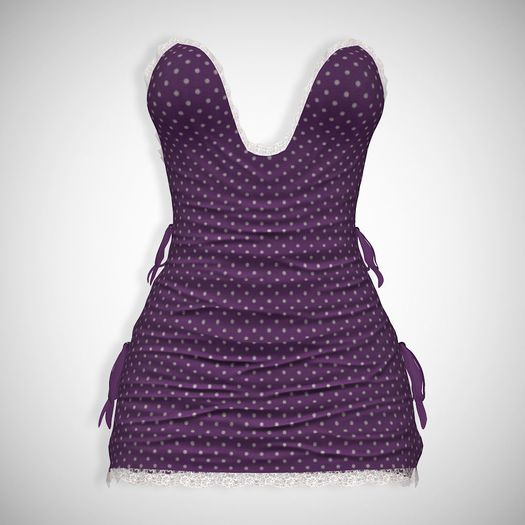 ChicModa // Roxanne Dress // PURPLE DOTS