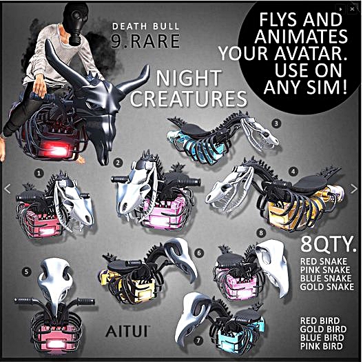 AITUI - Hoverable Night Creatures - Blue Bird