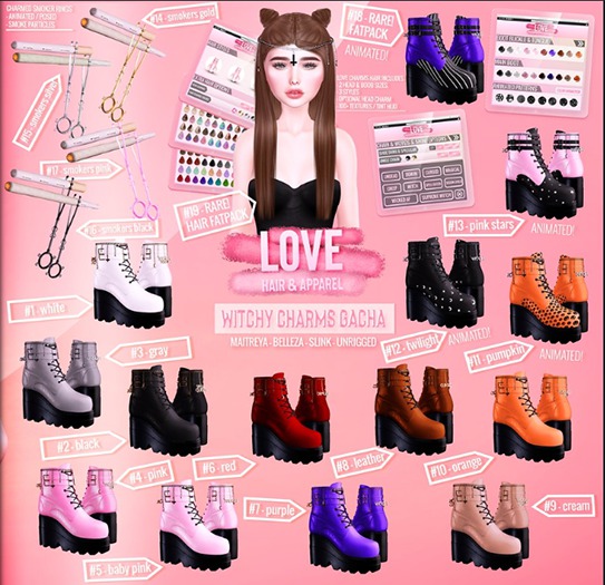 Love #9 [Charmed Ankle Platform Boots] - Cream (Rez Me)
