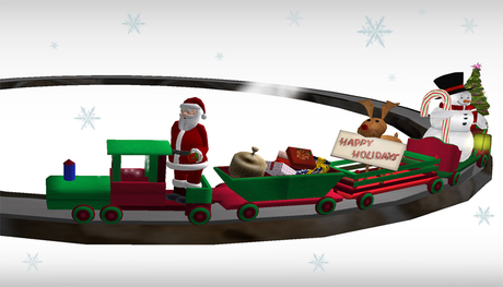 Second Life Marketplace - FULL PERM Riding Santa Stacking Train and ...
