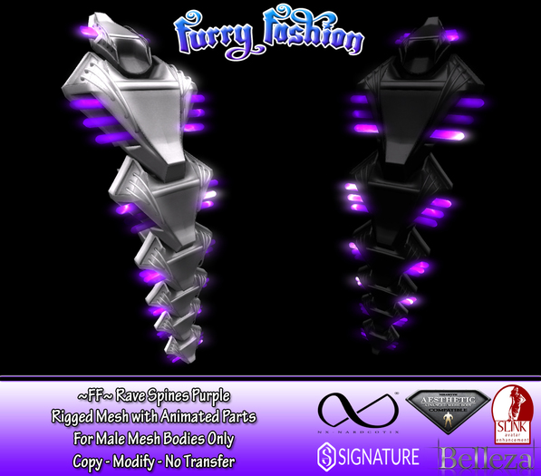 ~FF~ Rave Spines Purple