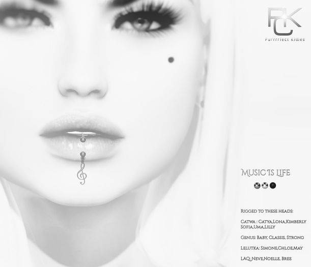 *PKC* Music Is Life Bento Lip Piercing DEMO
