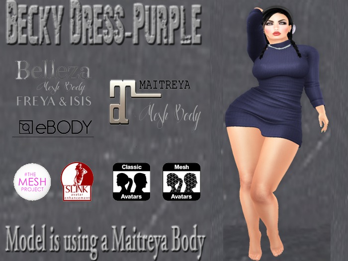Becky Dress-Purple