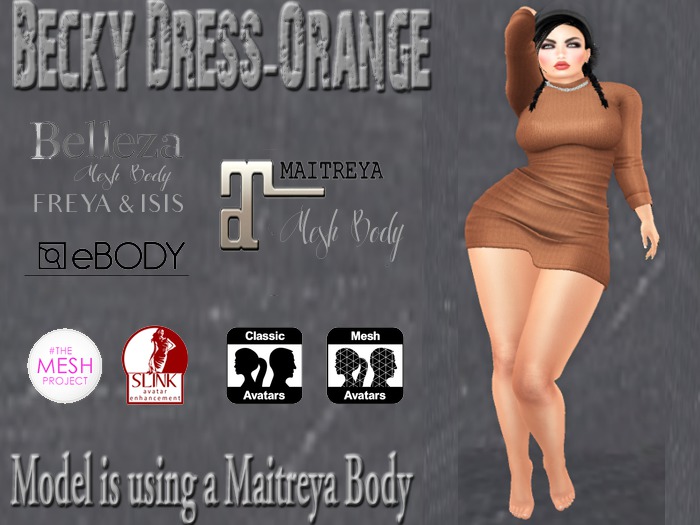Becky Dress-Orange