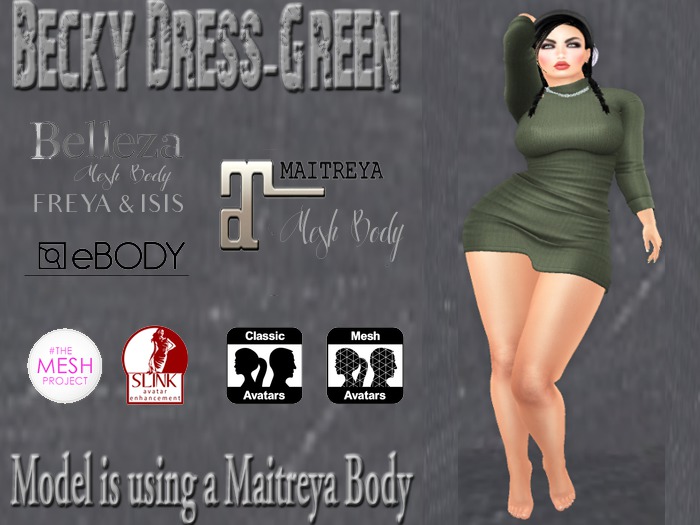 Becky Dress-Green