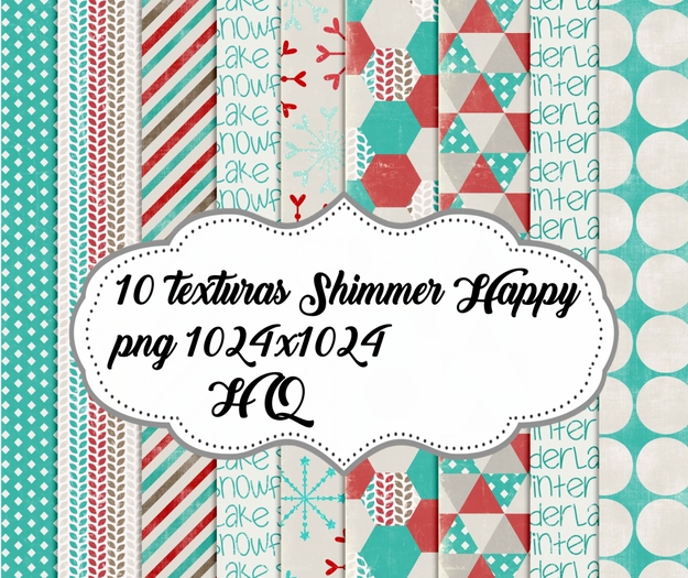 !PP! 10 textures Shimmer Happy Pack  HQ