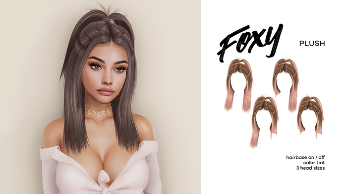 Foxy - Plush Hair (Grayscale)