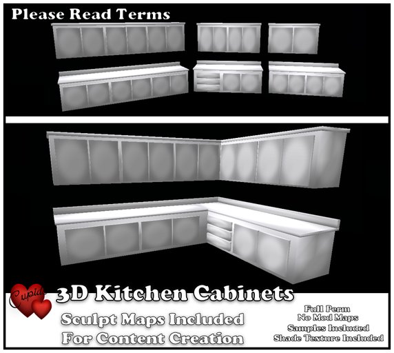 *Cupids* 3D Sculpt Kitchen Cabinets