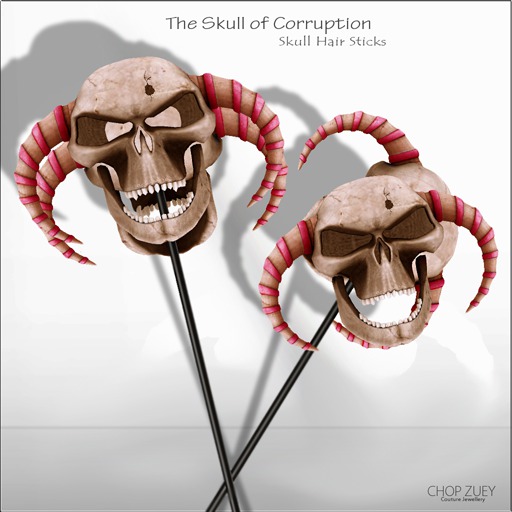The Skull of Corruption Hair Sticks