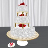 White Floral Wedding Cake