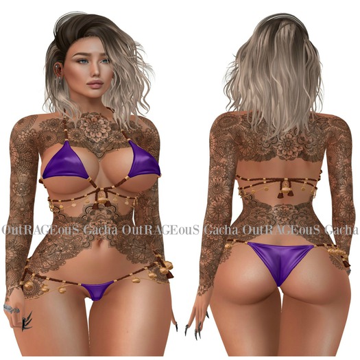 Moon Elixir - Scarlet Kitten - Lara - Bra & Panties - Purple