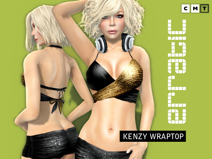 erratic / kenzy - glitter wraptop / black-gold