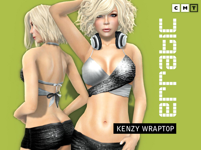 erratic / kenzy - glitter wraptop / white-silver