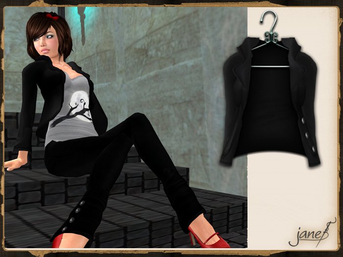 JANE - essence jacket.raven