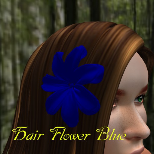 DF HAIR FLOWER BLUE-BXD
