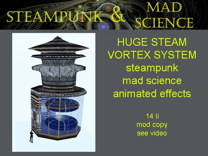 Mad Vortex Second Life Marketplace - steampunk mad science largee vortex ...