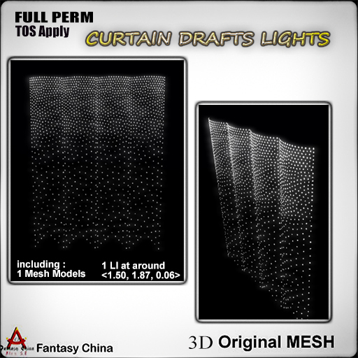 Full perm Mesh Curtain Drafts Lights 