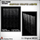 Full perm Mesh Curtain Drafts Lights 