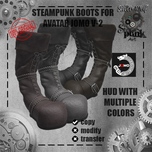 SW - Leather Boots Steampunk Jomo V2 (Box) (Tiger, Dragon, Griffin, Leopardo y Husky)